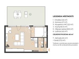 Prodej bytu 2+kk, Jabkenice, 40 m2