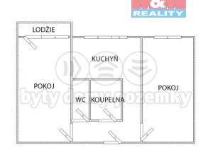 Pronájem bytu 2+1, Ústí nad Labem - Severní Terasa, Jizerská, 68 m2