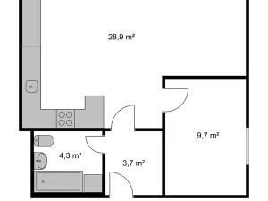 Pronájem bytu 2+kk, Varnsdorf, Kostelní, 47 m2