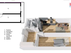 Prodej bytu 2+kk, Neveklov, náměstí Jana Heřmana, 47 m2