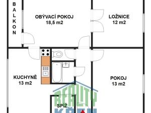 Prodej bytu 3+1, Středokluky, Lidická, 74 m2