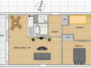 Prodej bytu 3+1, Praha - Horní Počernice, Chodovická, 54 m2