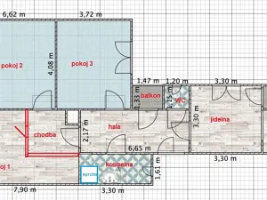Prodej bytu 3+1, Olomouc, Nábřeží, 121 m2