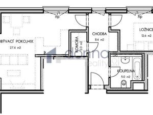 Pronájem bytu 2+kk, Praha, Svitákova, 59 m2