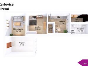Prodej rodinného domu, Kostelec u Holešova - Karlovice, 126 m2