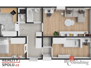 Prodej bytu 3+1, Praha - Černý Most, Vybíralova, 74 m2