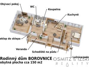 Prodej rodinného domu, Borovnice, 140 m2