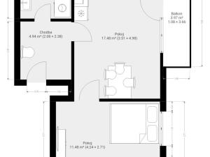 Pronájem bytu 2+kk, Brno - Židenice, Slatinská, 42 m2