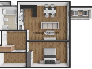 Pronájem bytu 2+kk, Praha - Dolní Měcholupy, Kardausova, 59 m2