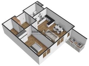 Pronájem bytu 2+kk, Praha - Dolní Měcholupy, Kardausova, 59 m2