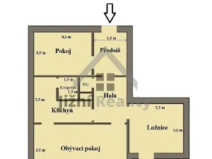 Prodej bytu 3+1, Studená, Komenského, 81 m2