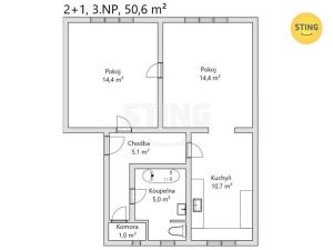 Prodej bytu 2+1, Uherské Hradiště, Tř. Maršála Malinovského, 52 m2