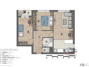 Pronájem bytu 3+kk, Praha - Chodov, Valentova, 62 m2