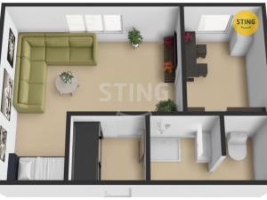 Pronájem bytu 1+1, Přerov, Pod Skalkou, 31 m2