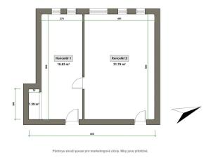 Prodej kanceláře, Vsetín, Na Příkopě, 52 m2