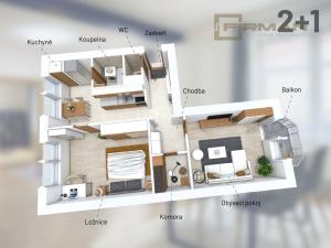 Prodej bytu 2+1, Brtnice, Haberská, 56 m2