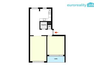 Pronájem bytu 2+kk, Praha - Troja, Na Šutce, 56 m2
