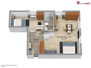 Prodej bytu 2+kk, Merklín - Pstruží, 47 m2