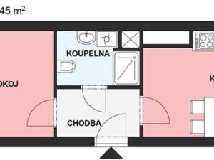 Pronájem bytu 1+1, Brno, Mášova, 45 m2