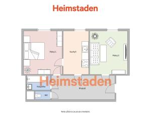 Pronájem bytu 2+1, Karviná - Nové Město, Janského, 49 m2