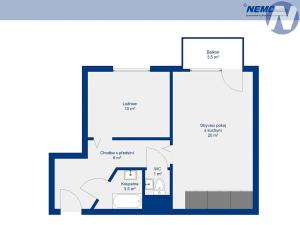 Pronájem bytu 2+kk, Vimperk, Mírová, 46 m2