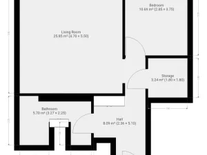 Pronájem bytu 2+kk, Praha - Michle, U plynárny, 58 m2