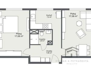 Pronájem bytu 2+1, Most, Zdeňka Fibicha, 52 m2