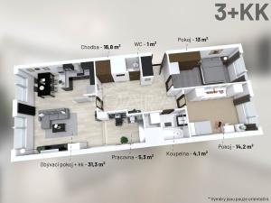 Prodej bytu 4+kk, Praha - Chodov, Klírova, 91 m2