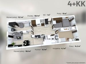 Prodej bytu 4+kk, Praha - Chodov, Klírova, 91 m2
