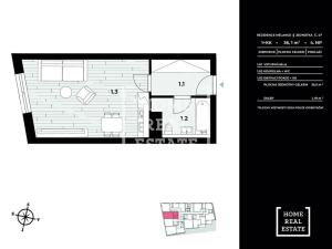 Prodej bytu 1+kk, Praha - Smíchov, Pod Barvířkou, 36 m2
