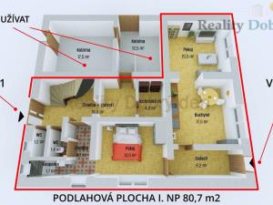Pronájem rodinného domu, Velké Heraltice - Tábor, 195 m2