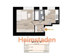 Pronájem bytu 1+1, Ostrava - Kunčičky, Výhradní, 29 m2