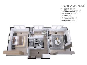 Pronájem bytu 2+1, Ostrava - Poruba, Kyjevská, 51 m2