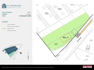 Prodej pozemku pro bydlení, Praha - Lipence, Na Lhotkách, 1436 m2