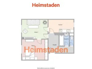 Pronájem bytu 2+1, Ostrava - Poruba, Alšova, 56 m2