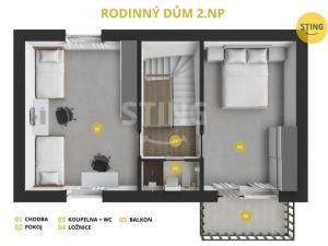 Prodej rodinného domu, Veleň, 120 m2