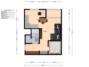 Pronájem bytu 1+kk, Praha - Troja, U Pentlovky, 38 m2