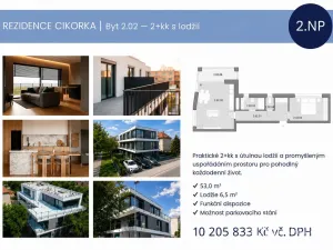 Prodej bytu 2+kk, Praha - Modřany, Na Cikorce, 53 m2