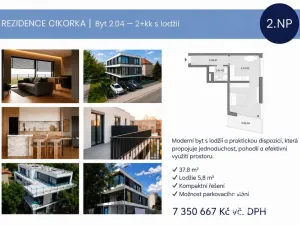 Prodej bytu 1+kk, Praha - Modřany, Na Cikorce, 37 m2