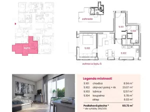 Prodej bytu 2+kk, Kolín, Pražská, 61 m2