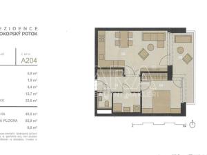 Pronájem bytu 2+kk, Praha, Armády, 65 m2