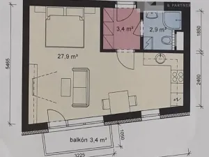 Prodej bytu 1+kk, Brno, Táborská, 34 m2