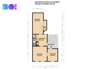 Pronájem kanceláře, Prostějov, Okružní, 61 m2
