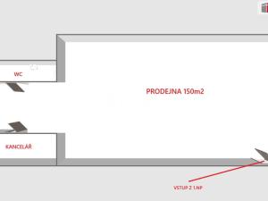 Pronájem obchodního prostoru, Hodonín, Dolní Valy, 300 m2