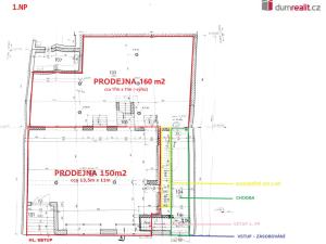 Pronájem obchodního prostoru, Hodonín, Dolní Valy, 300 m2