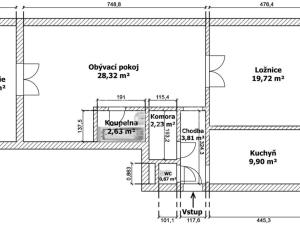 Pronájem bytu 2+1, Praha - Vinohrady, Hollarovo náměstí, 77 m2