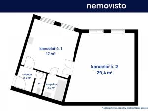 Pronájem kanceláře, Ostrava, Tyršova, 53 m2