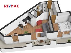 Pronájem bytu 2+kk, Praha - Zličín, Sazovická, 48 m2