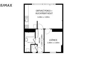Prodej bytu 2+kk, Praha - Krč, Humpolecká, 42 m2