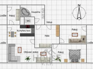 Pronájem bytu 4+kk, Praha - Vršovice, Kazašská, 92 m2